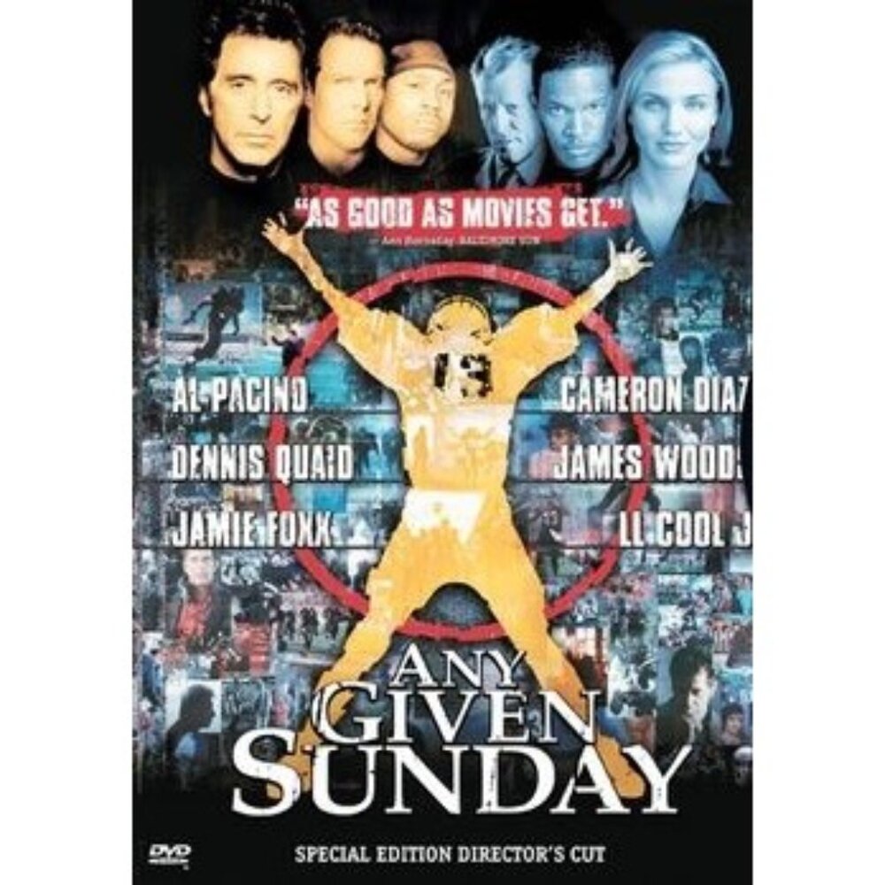 Any Given Sunday DVD 2000 Warner Bros Al Pacino Dennis Quaid Jamie Foxx